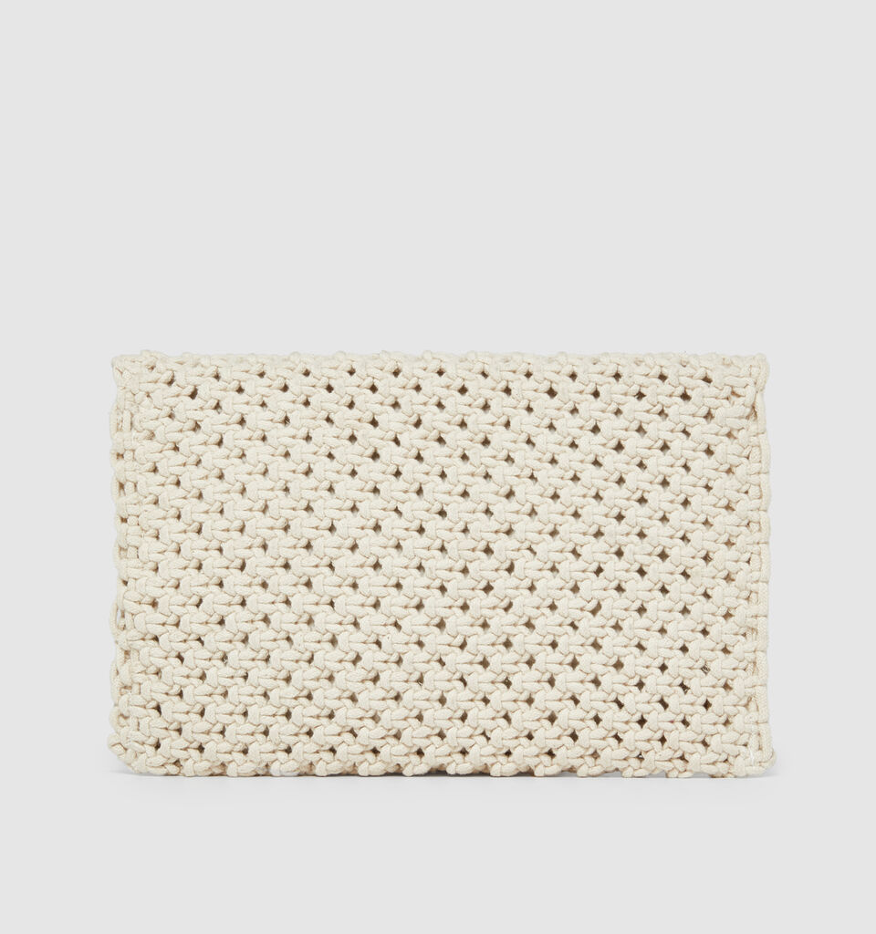 Crochet clutch - null - Creamy White | Sisley image number 2